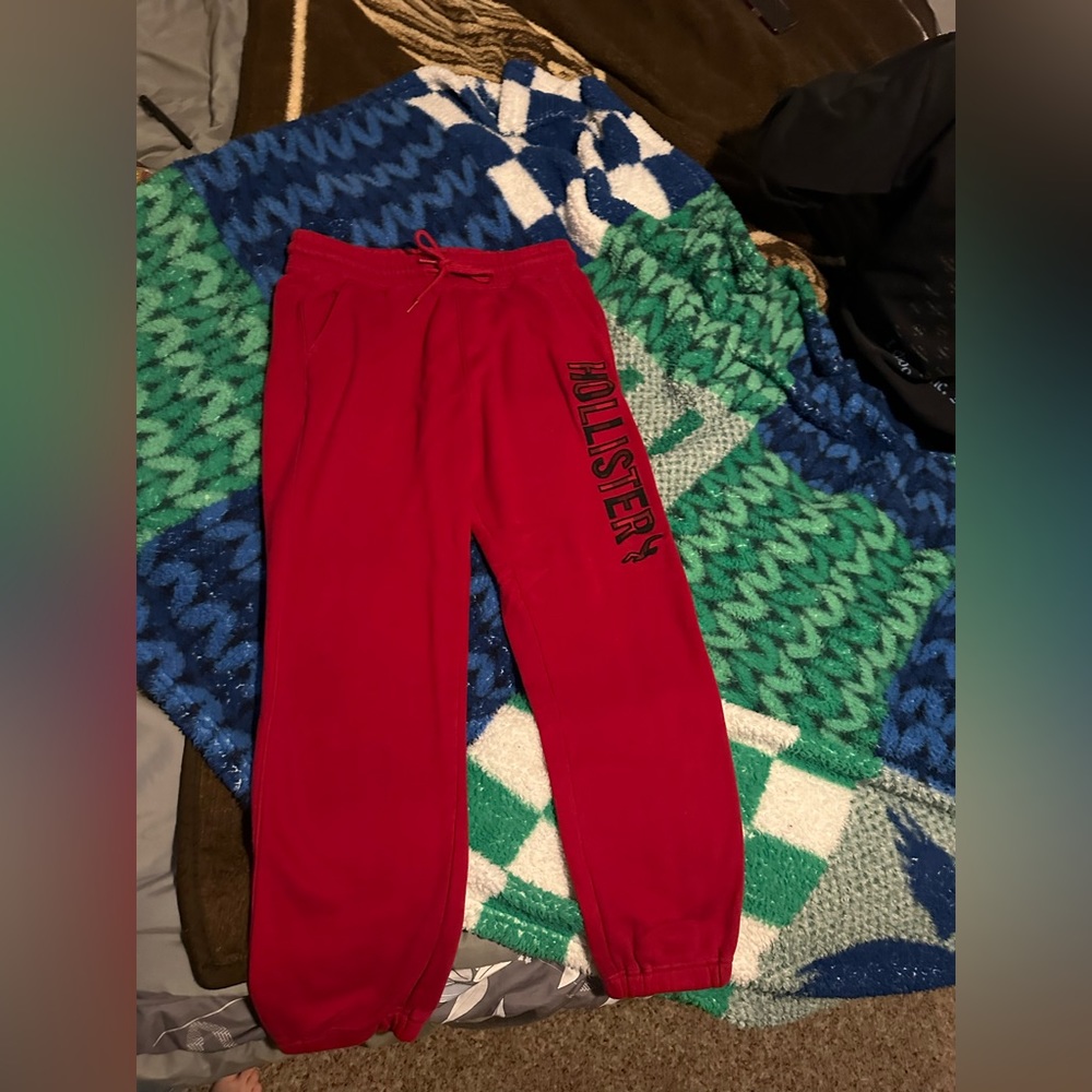 Red Hollister sweatpants